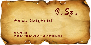 Vörös Szigfrid névjegykártya